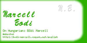 marcell bodi business card